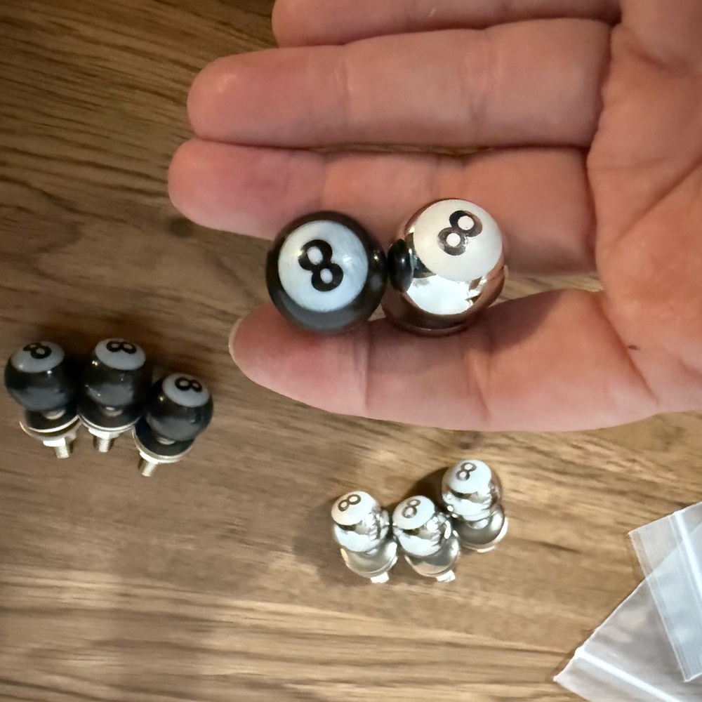 License plate holders and screws